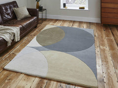 Think Rugs Hand Tufted Wool Collection - Elements EL 43 Grey