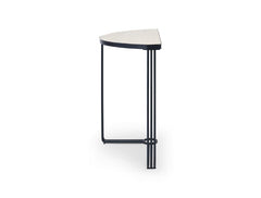 Gillmore Space Finn Collection Demi Lune Console Table with Matt Black Frame
