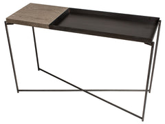 Gillmore Space Iris Large Console Table - Large Tray Combination Top