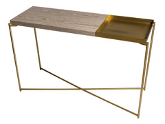 Gillmore Space Iris Large Console Table - Small Tray Combination Top