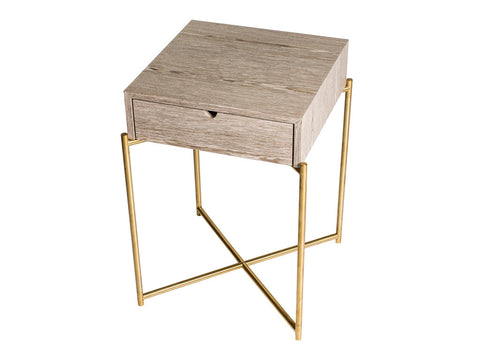 Gillmore Space Iris Square Side Table - Drawer Top